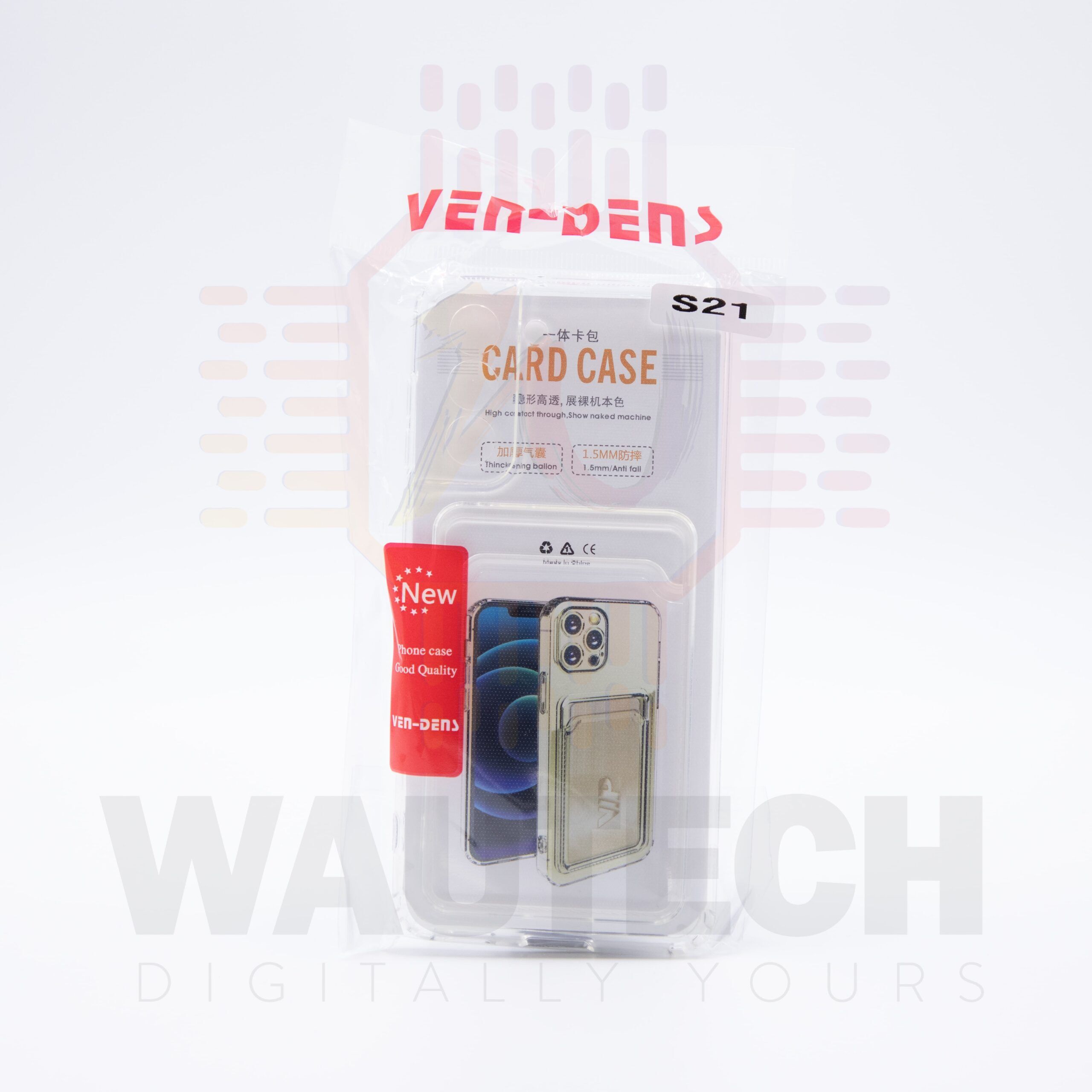 VEN-DENS Samsung Galaxy S21 - Clear Case with Card Slot - Back - Wautech Peterborough VEN-DENS Samsung Galaxy S21 - Clear with Card Slot - Back2 - Wautech Peterborough