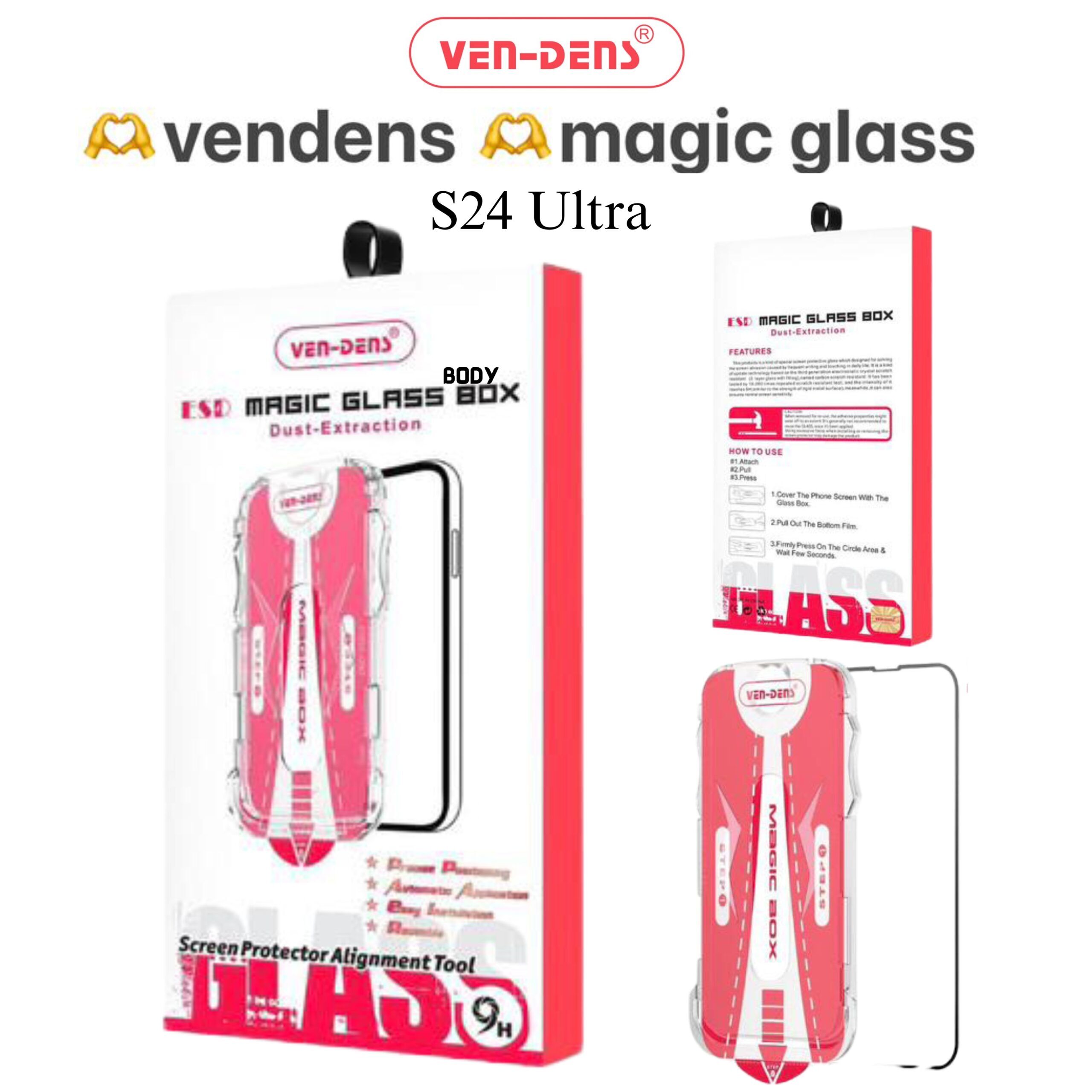 Ven-Dens Samsung Galaxy S24 Ultra Magic Glass Protector13i