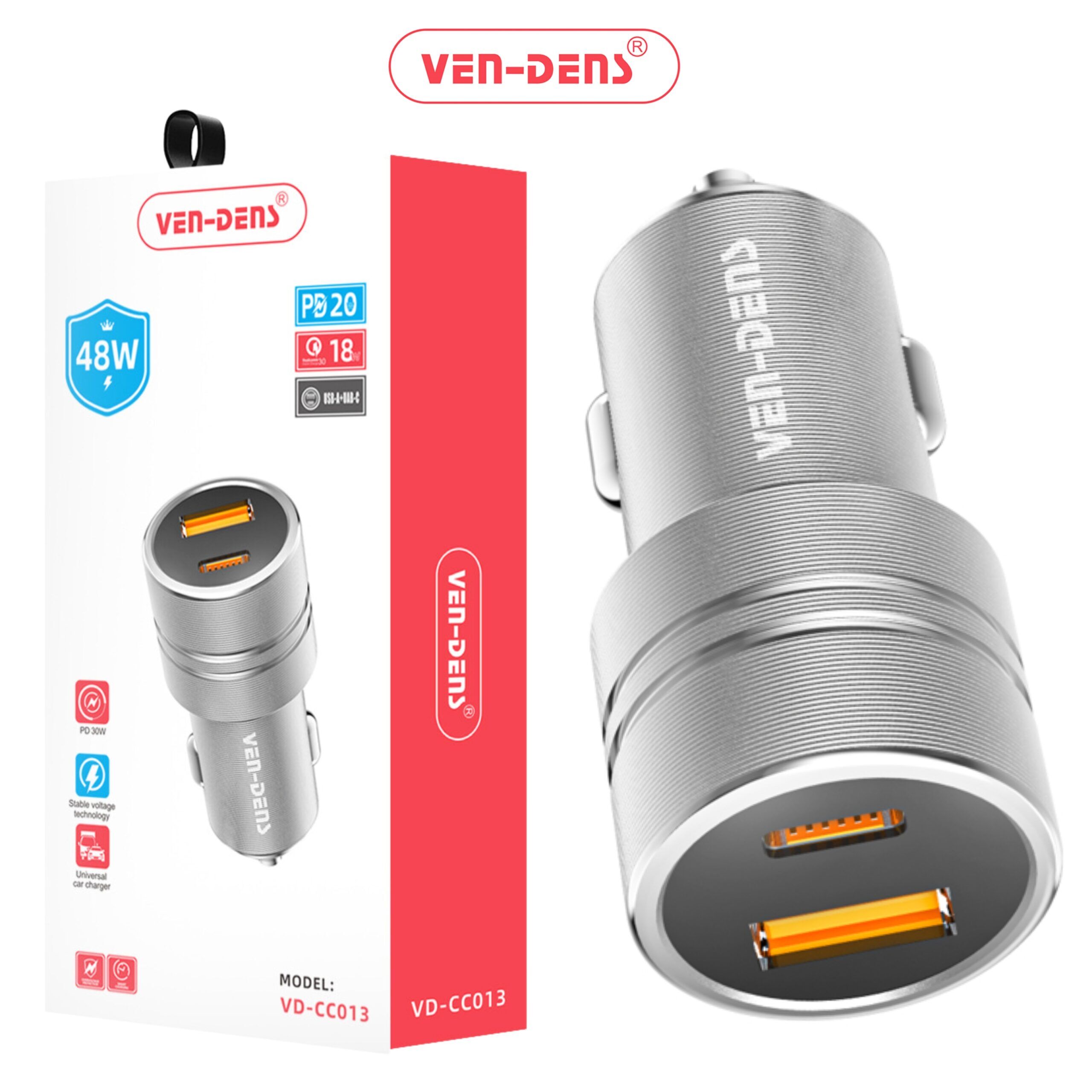 Ven-Dens 2 Port 48w Powerful Car Charger Adapter (VD-CC013) Ven-Dens 2 Port 48w Powerful Car Charger Adapter4