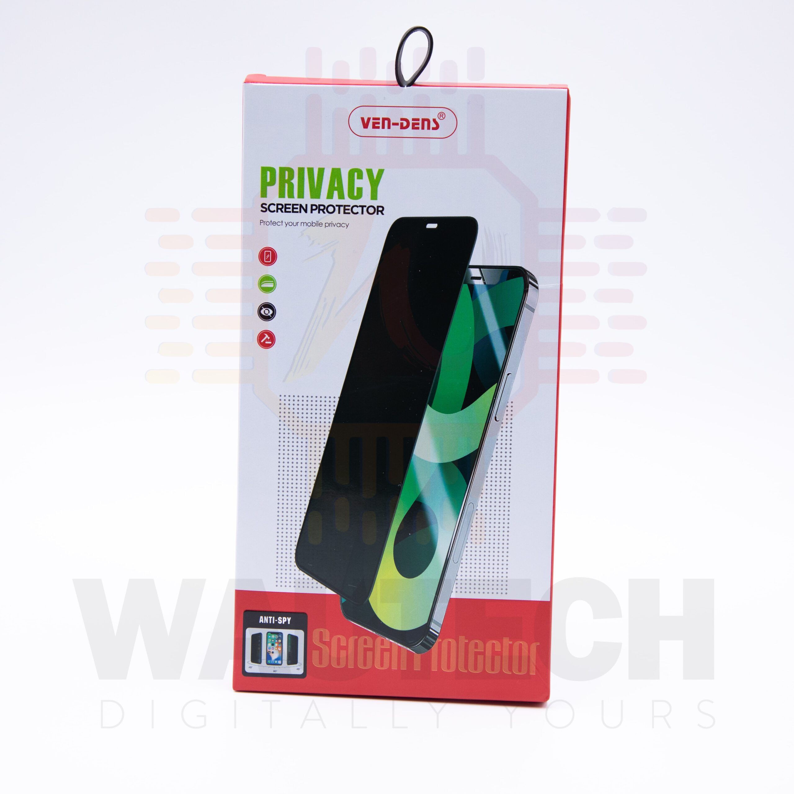 VEN-DENS Apple iPhone 13 Pro Max Tempered Glass Privacy Screen Protector - Black1 - Wautech Peterborough VEN-DENS Apple iPhone 13 Pro Max Tempered Glass Privacy Screen Protector - Black1 - Wautech Peterborough