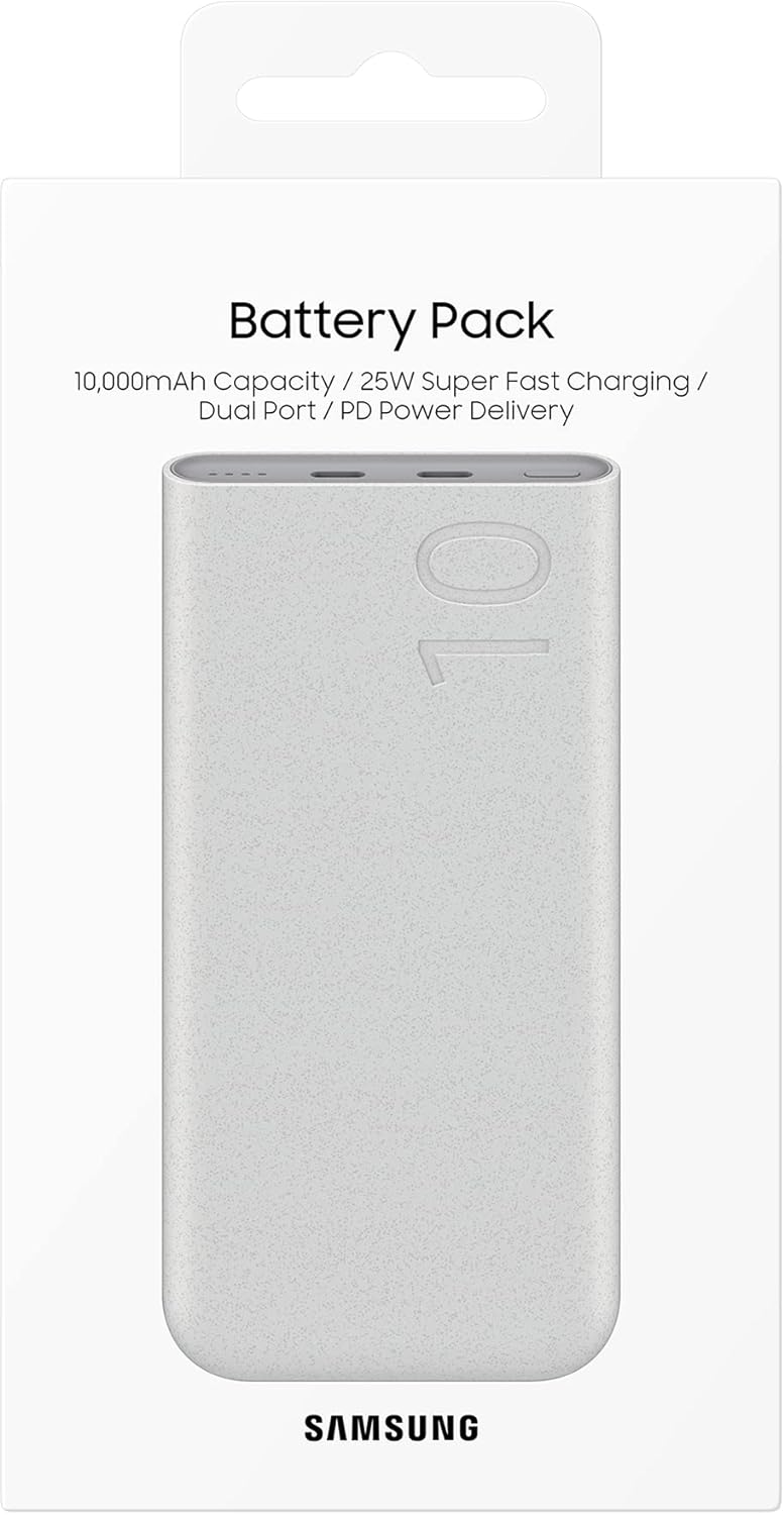 Samsung Battery Pack 10,000mAh 25W Super Fast Charging - Beige7 Samsung Battery Pack 10,000mAh 25W Super Fast Charging - Beige7