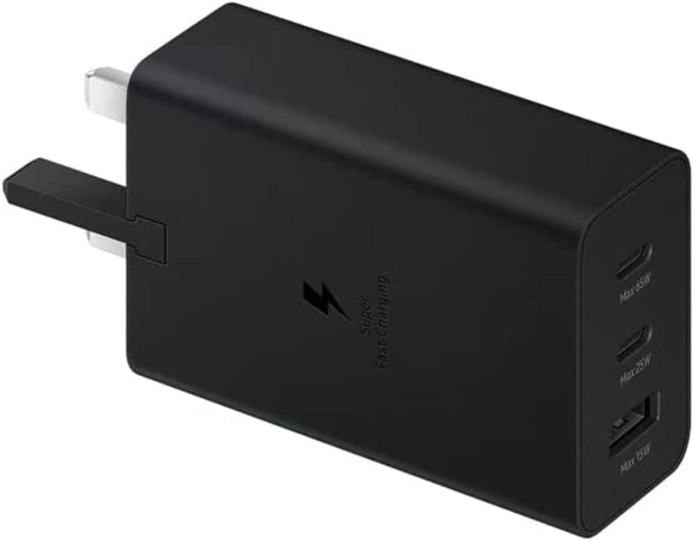 Samsung Galaxy Official 65W Trio Super Fast 2.0 Travel Adapter - Black (EP-T6530NBEGGB) Samsung Galaxy Official 65W Trio Super Fast 2.0 Travel Adapter- Black1