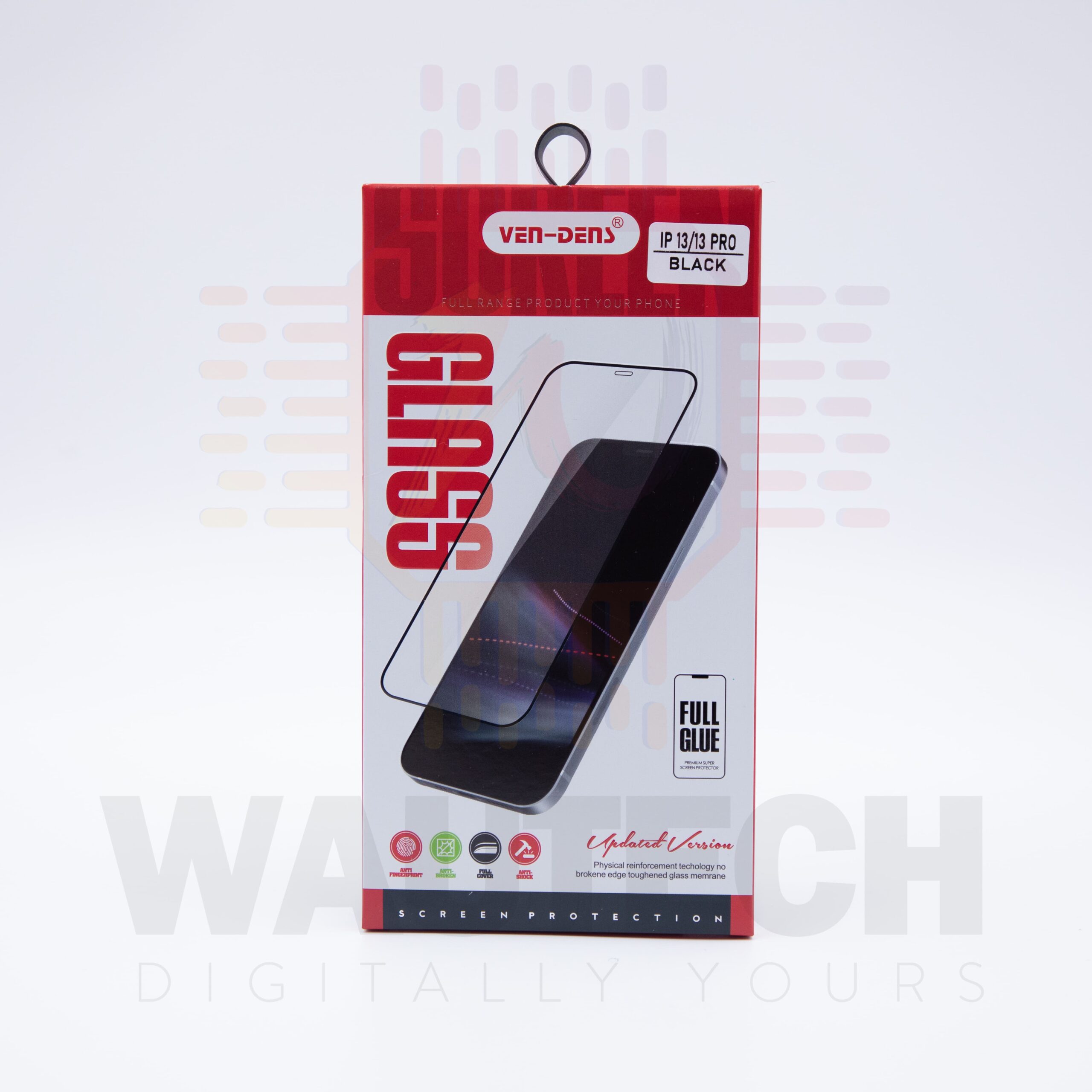 Ven Dens Apple iPhone 12/13/13 Pro & 13 Pro Max Full Glue Tempered Glass Screen Protector - Image 1