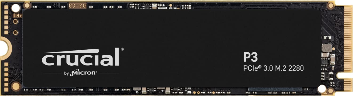 Crucial P3 2TB M.2 PCIe Gen3 NVMe Internal SSD - Up to 3500MBs - CT2000P3SSD8 - Black1 Crucial P3 2TB M.2 PCIe Gen3 NVMe Internal SSD - Up to 3500MBs - CT2000P3SSD8 - Black1