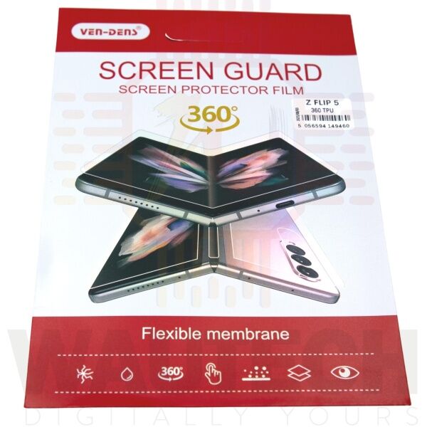 Ven-Dens-Samsung-Galaxy-Z-Flip-5-360-TPU-Screen-Protector-Clear1-Wautech-scaled-600x600
